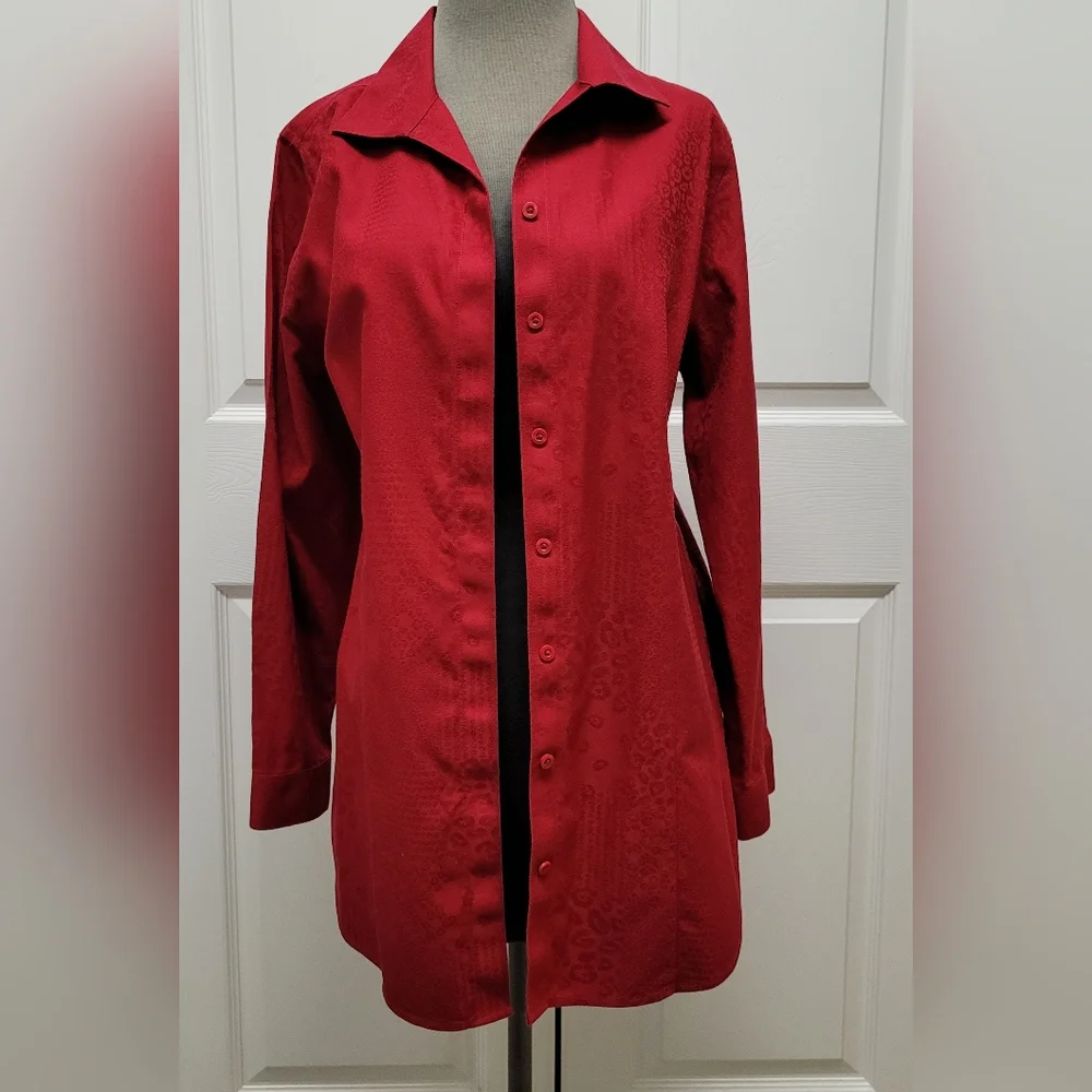 Chico's No-iron Long Sleeve Shirt/Jacket - Picture 2 of 12